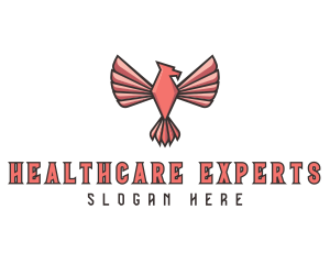 Pink Eagle Bird logo design