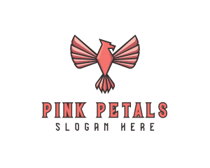 Pink Eagle Bird logo design