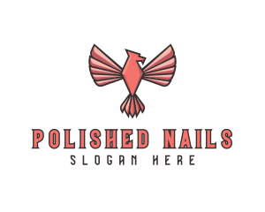 Pink Eagle Bird logo design