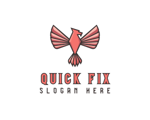 Pink Eagle Bird logo design