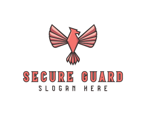 Pink Eagle Bird logo design