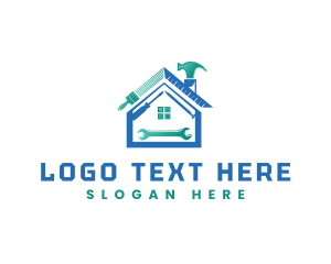 Roof - Tools Remodel Construction logo design