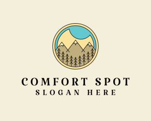 Outdoor Nature Mountain Range logo design