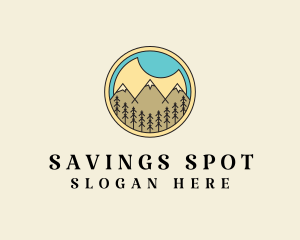 Outdoor Nature Mountain Range logo design