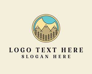 Tourist Spot - Outdoor Nature Mountain Range logo design