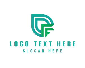 Startup - Organic Leaf Letter F logo design