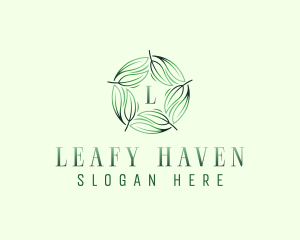 Environmental Garden Leaves logo design