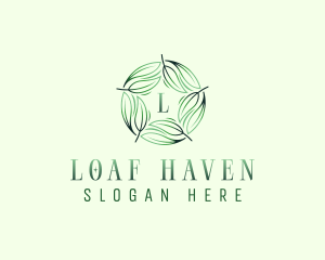 Environmental Garden Leaves logo design