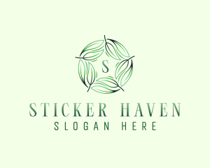 Environmental Garden Leaves logo design