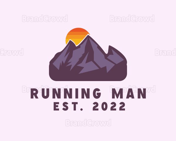 Mountain Range Sunset Logo