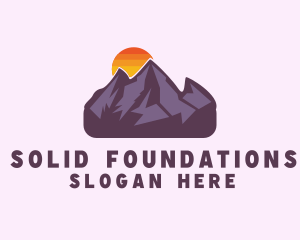 Mountain Range Sunset Logo