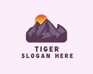 Mountain Range Sunset Logo