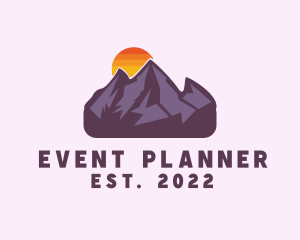 Himalayas - Mountain Range Sunset logo design