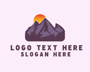 Mountain Range Sunset Logo