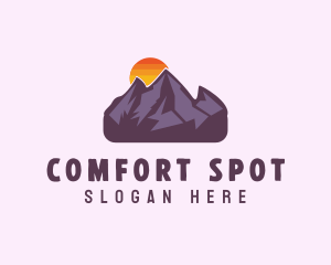 Mountain Range Sunset logo design