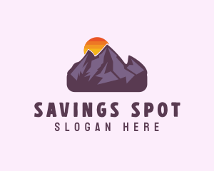 Mountain Range Sunset logo design