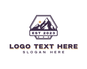 Hiker - Summit Mountain Travel logo design