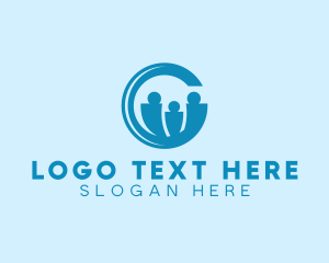 Human Resource - Group People Letter C logo design