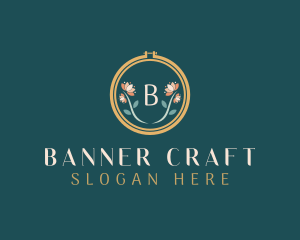 Floral Embroidery Craft logo design