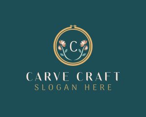 Floral Embroidery Craft logo design