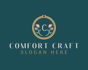 Floral Embroidery Craft logo design