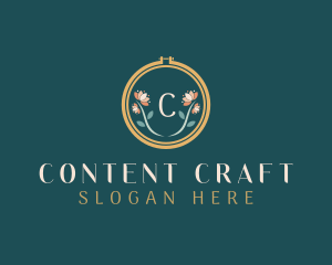 Floral Embroidery Craft logo design