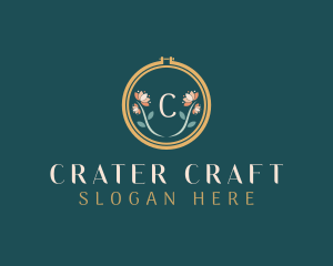 Floral Embroidery Craft logo design