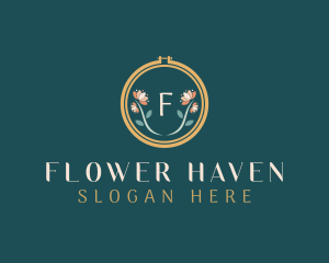 Floral Embroidery Craft logo design