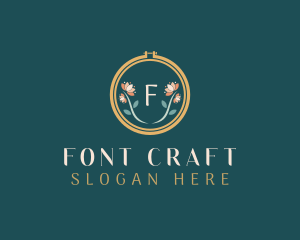 Floral Embroidery Craft logo design
