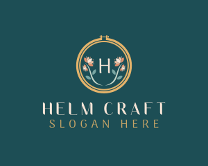 Floral Embroidery Craft logo design