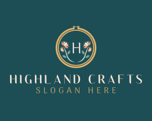 Floral Embroidery Craft logo design