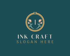 Floral Embroidery Craft logo design