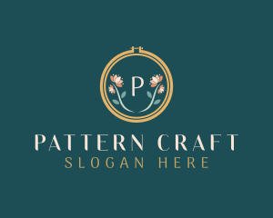 Floral Embroidery Craft logo design