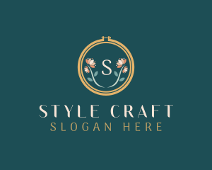 Floral Embroidery Craft logo design