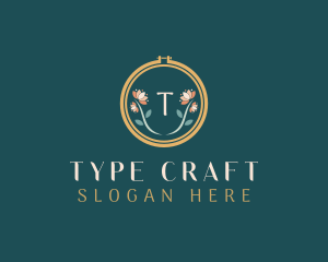 Floral Embroidery Craft logo design