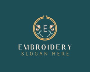 Floral Embroidery Craft logo design