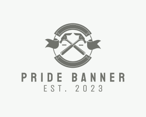 Hammer Handyman Banner logo design