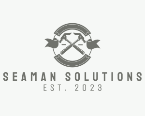 Hammer Handyman Banner logo design