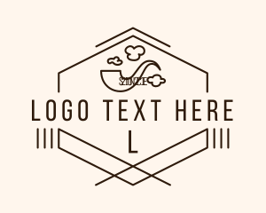 Nicotine - Tobacco Pipe Hipster Badge logo design