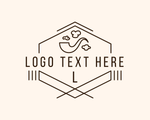 Cigar - Tobacco Smoking Pipe logo design