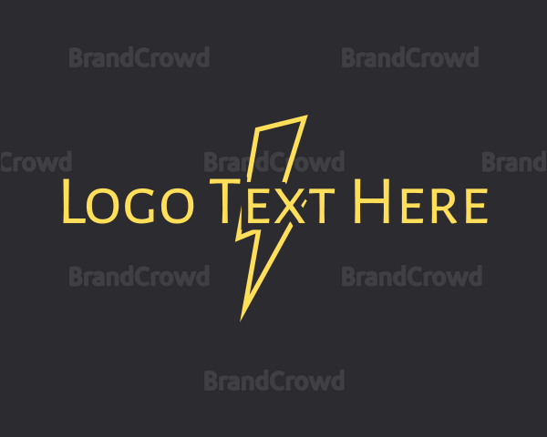 Thunder Bolt Wordmark Logo