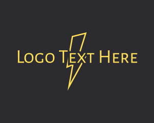 Lightning - Thunder Bolt Wordmark logo design