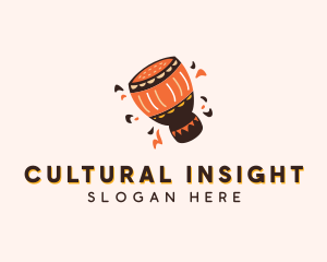 African Djembe Drum logo design