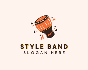 African Djembe Drum logo design