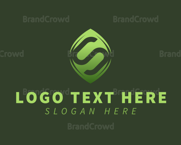 Eco Leaf Letter S Logo