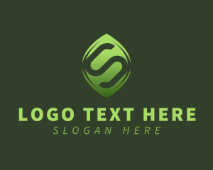 Gradient - Eco Leaf Letter S logo design