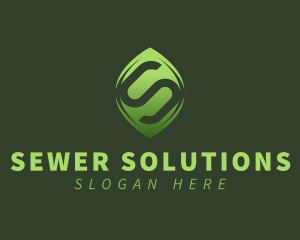 Eco Leaf Letter S logo design