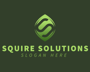 Eco Leaf Letter S logo design