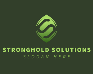 Eco Leaf Letter S logo design