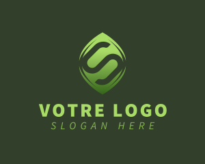 Care - Eco Leaf Letter S logo design